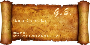 Gara Sarolta névjegykártya