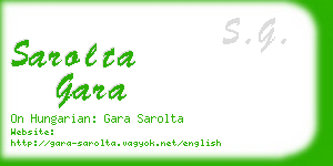 sarolta gara business card